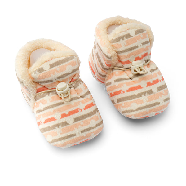 Little Sparks Baby Boot Fleece Pink(0-6 Months)