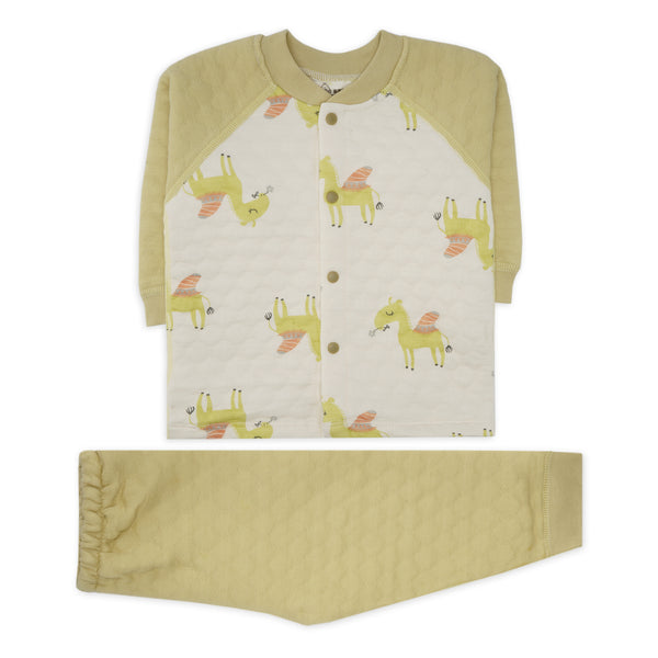 Little Sparks Baby Winter Suit Set Camel Green