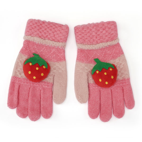 Little Sparks Baby Woolen Gloves Strawberry Pink