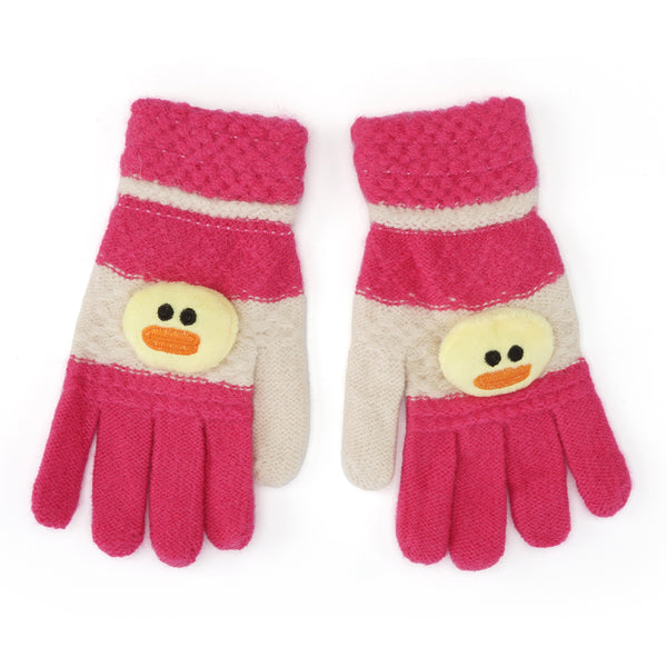 Little Sparks Baby Woolen Gloves Duck Pink