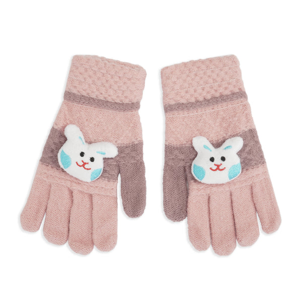 Little Sparks Baby Woolen Gloves Rabbit Peach