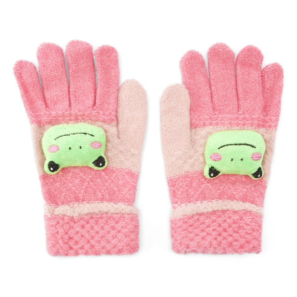 Little Sparks Baby Woolen Gloves Frog Pink (3-6 Years)