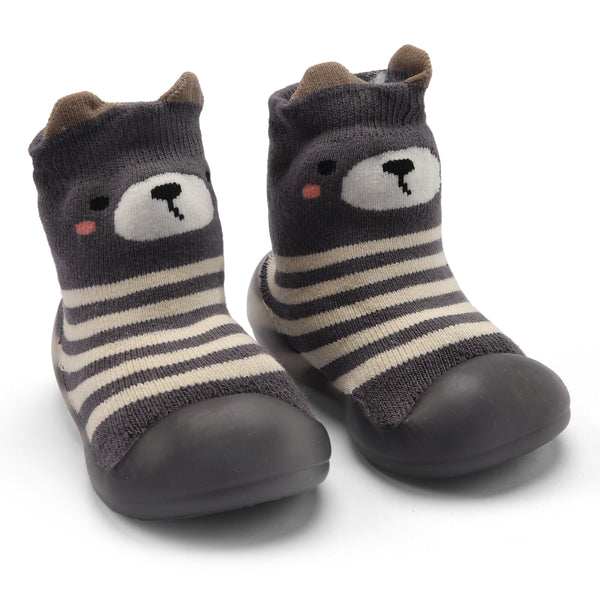 Skidders Baby Grip Shoes Grey Panda - Sunshine