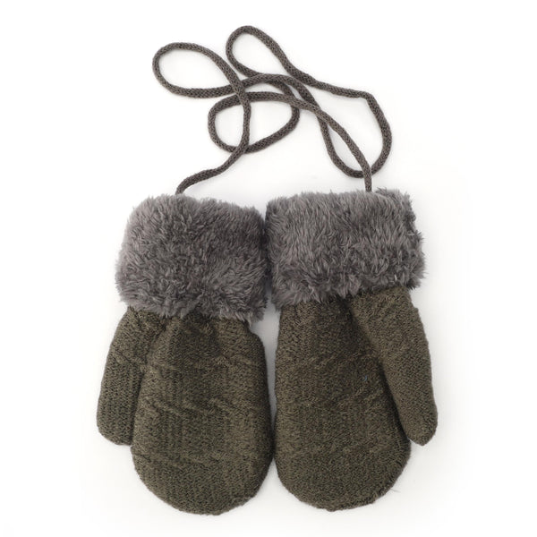 Little Sparks Baby Woolen Gloves Dark Grey (3-6 Years)