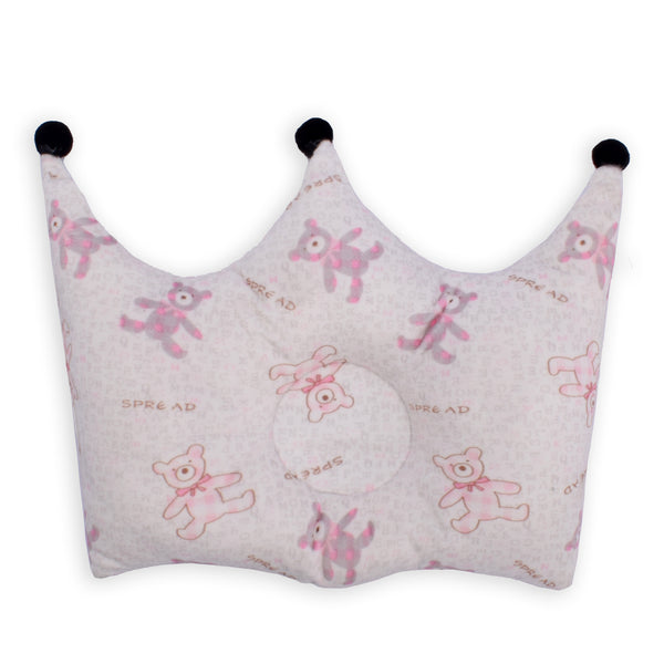 Baby Pillow Crown Bear Pink - Sunshine
