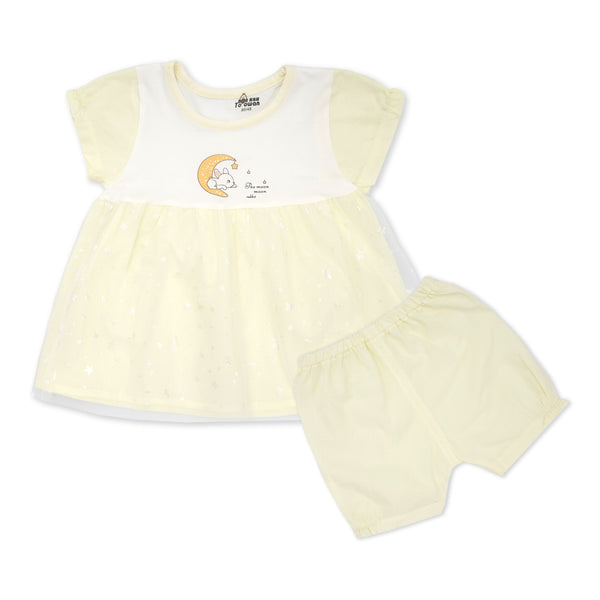 Little Sparks Baby Frock Yellow Moon