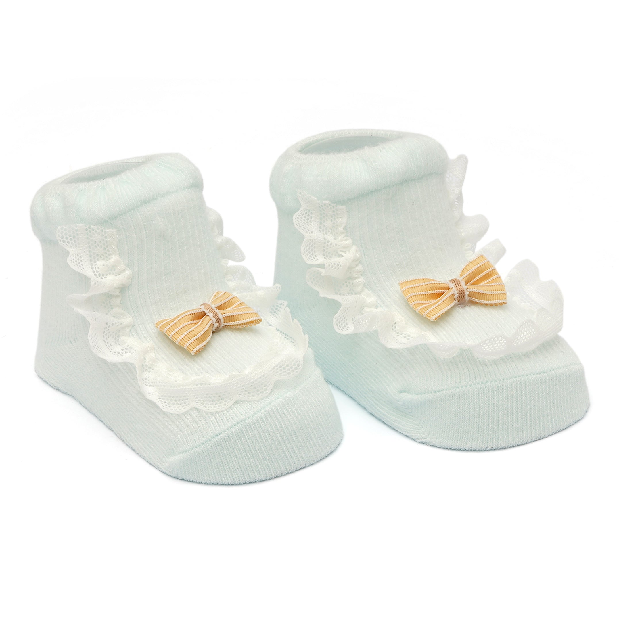 Little Sparks Baby Fancy Booties Bow Light Blue(0-6 Months) – Baby Planet