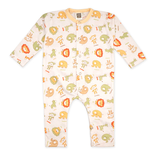 Baby Sleepsuit Elephant & Monkey - Sunshine