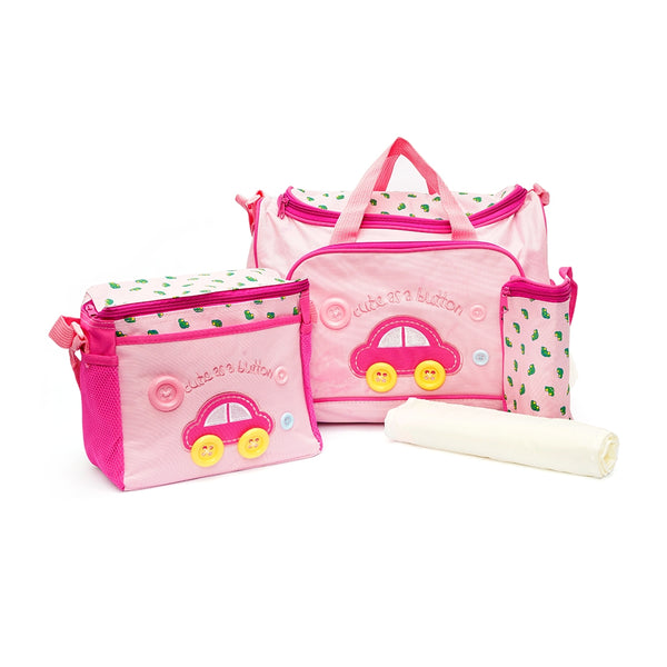 Baby Pack of 3 Diaper Bag Car Dark Pink - Sunshine