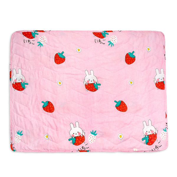Little Sparks Baby Double Printed Bed Sheet Pink