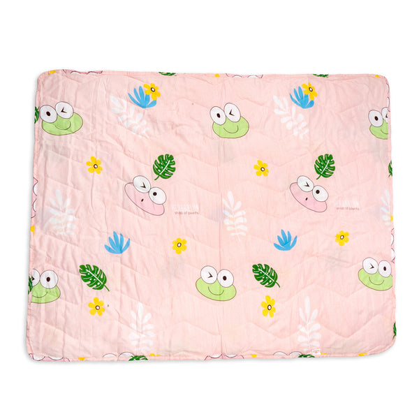 Little Sparks Baby Double Printed Bed Sheet Peach