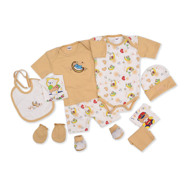 Little One Baby Gift Set (10 Pcs) Bear Beige (0-3 Months)