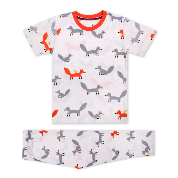 Oolaa Kids Pajama Suit Fox Grey