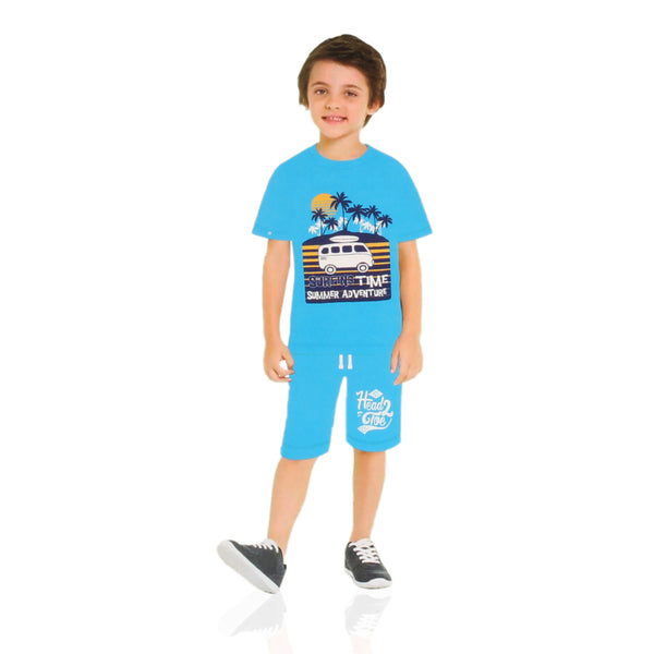 Losan Kids Shirt & Short Set Summer Adventure Blue