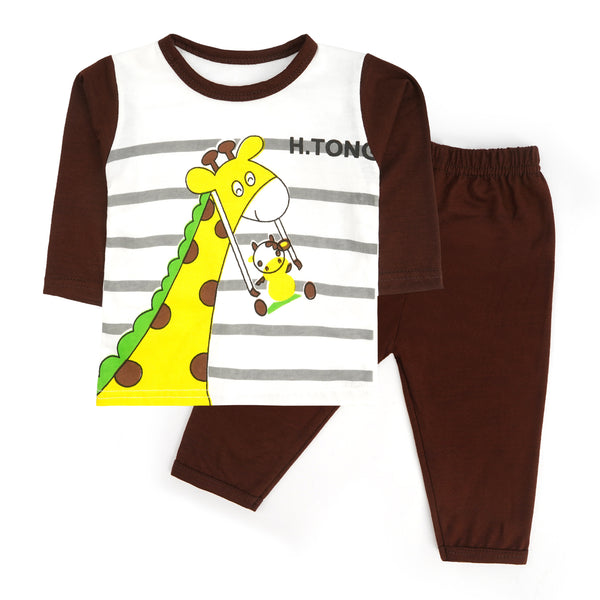 Baby Shirt & Trouser Set Giraffe Brown - Sunshine