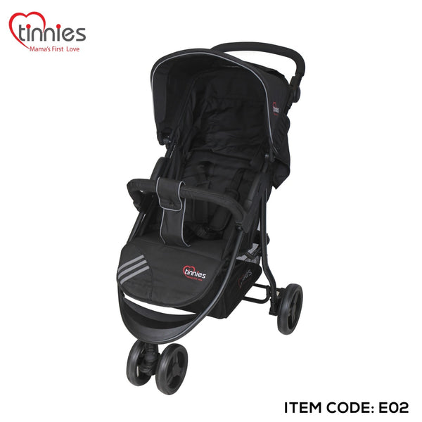 Tinnies Baby Stroller Three Wheeler Black