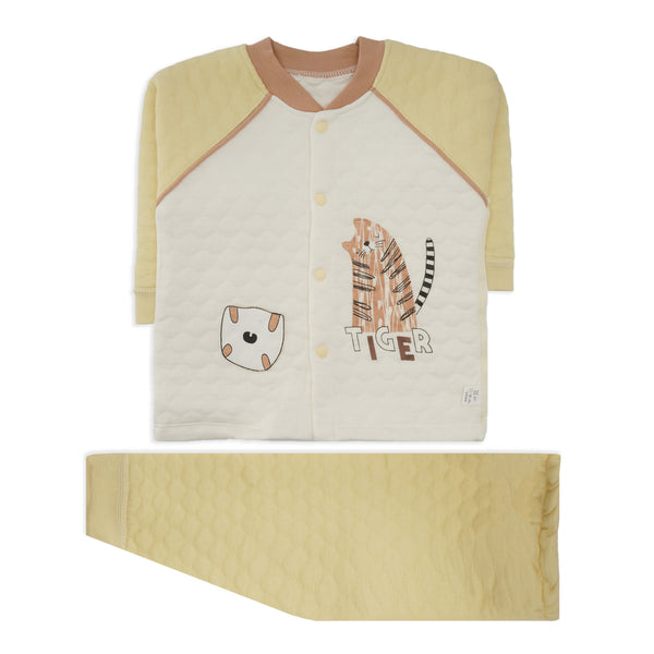 Little Sparks Baby Fleece Shirt & Trouser Set Tiger Yellow