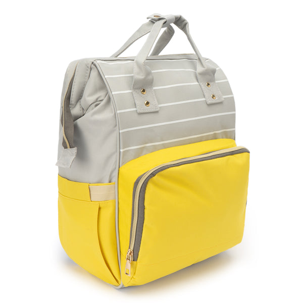 Baby Diaper Bag (Waterproof) Yellow & Grey - Sunshine