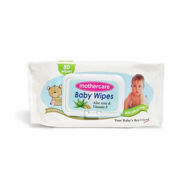 Mothercare Baby Wipes White LID Large 80Pcs