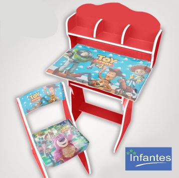 Infantes Study Table & Chair Set Toy Story Red