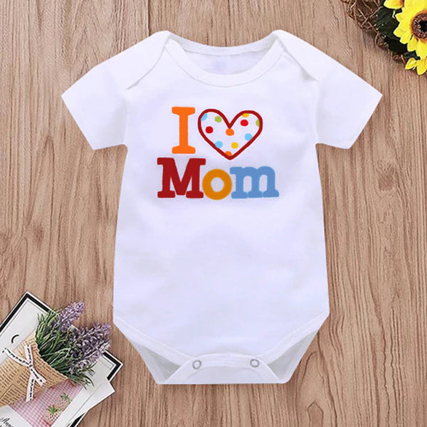 Baby Body Suit I Love Mom White - Sunshine