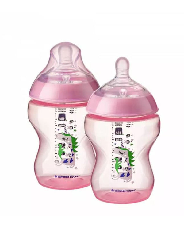 Tommee Tippee PINK 2PK CLOSE TO NATURE TINTED BOTTLE 260ML/9OZ